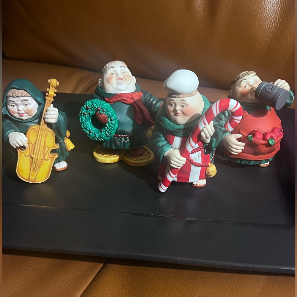 Lot Of 4 Dept 56 Merry Makers Monks Christmas